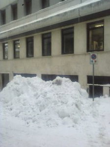 Area per invalidi dell’Inps sepolta dalla neve